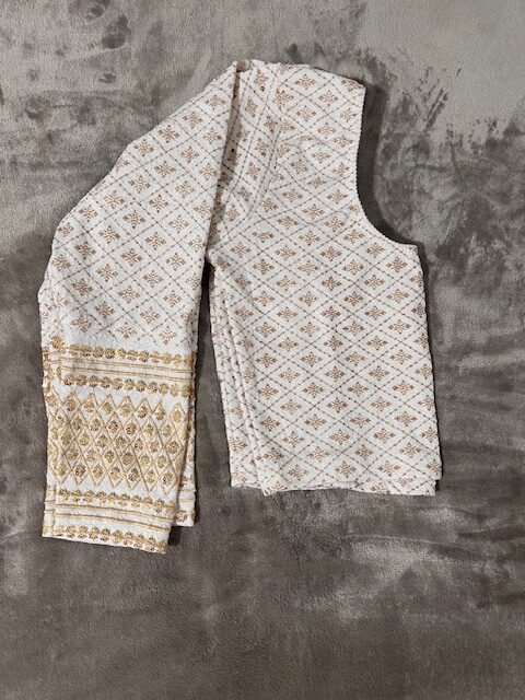 Stretchable Blouse With Full Sleeve White