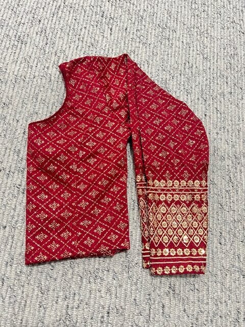 Stretchable Blouse With Full Sleeve Red/Maroon