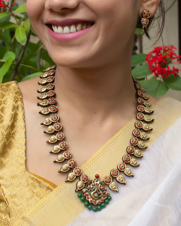 Twin Peacocks Authentic Necklace Set